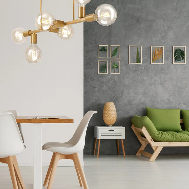 Lampa sufitowa Astrid złota 6 x E27 Lamkur