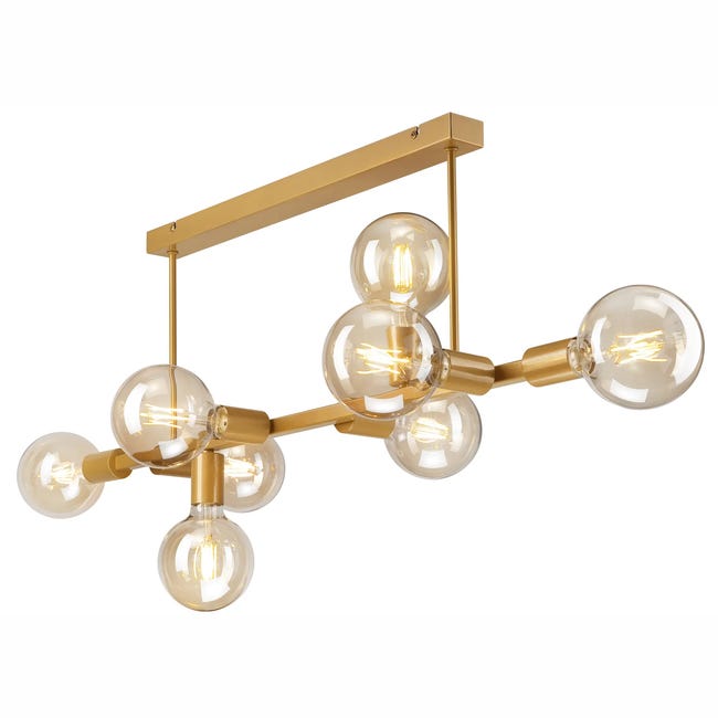 Lampa sufitowa Astrid złota 8 x E27 Lamkur
