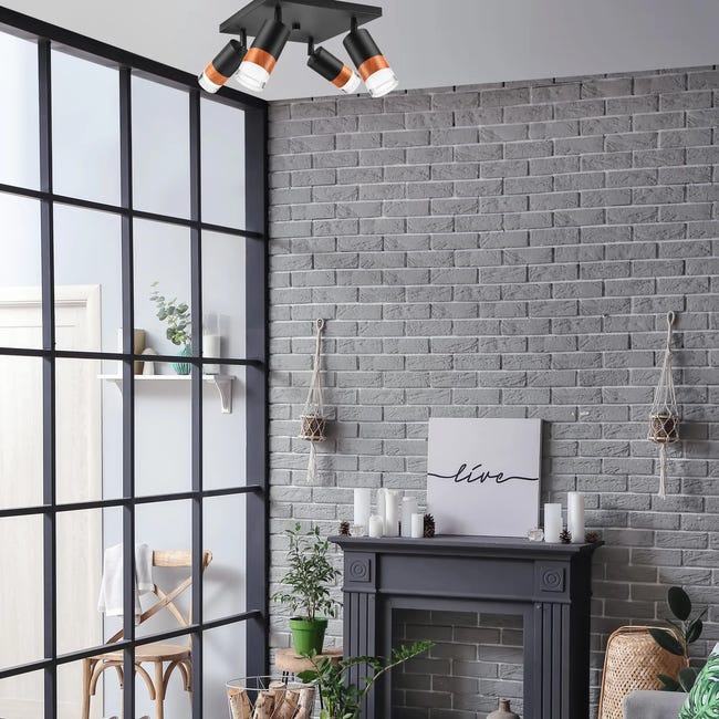 Lampa sufitowa Aurora czarna 4 x GU10 Lamkur