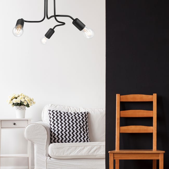 Lampa sufitowa Charlie 3 x E27 czarny Lamkur