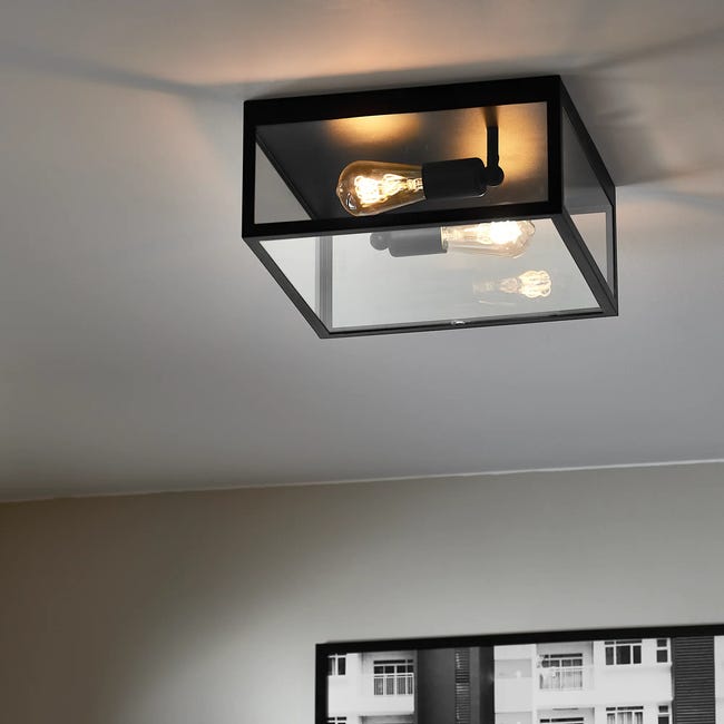 Lampa sufitowa Charterhouse czarna E27 Eglo