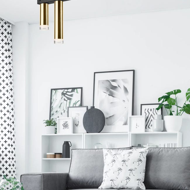 Lampa sufitowa Diego 2 x E27 złoty Lamkur