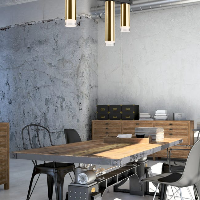 Lampa sufitowa Diego 3 x E27 złoty Lamkur