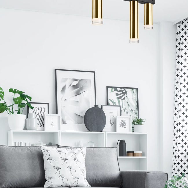Lampa sufitowa Diego 3 x E27 złoty Lamkur