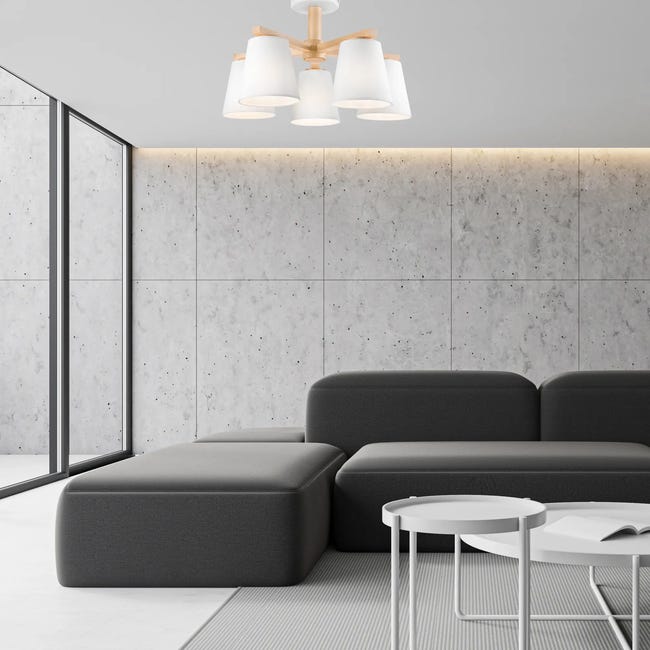 Lampa sufitowa Ellie biała 5 x E27 Lamkur