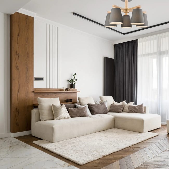 Lampa sufitowa Ellie szara 5 x E27 Lamkur