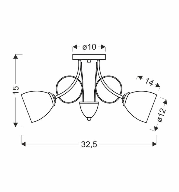 Lampa sufitowa Elotte biała 3 x E27 Candellux