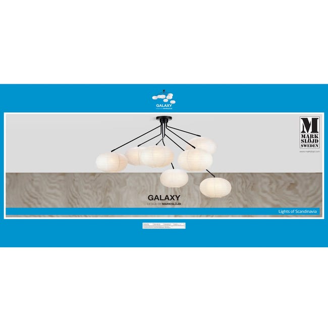 Lampa sufitowa Galaxy biało - czarna E14 Markslojd