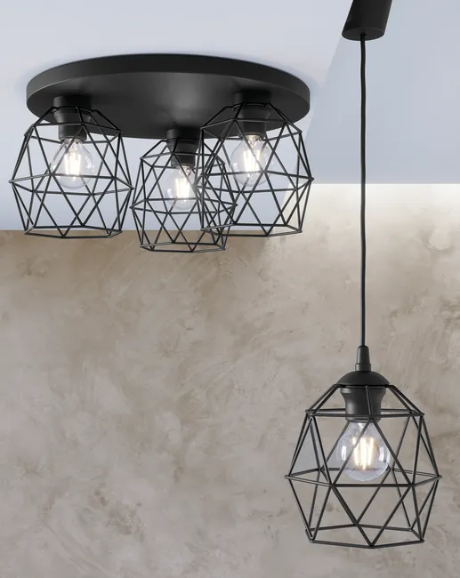 Lampa sufitowa Galaxy czarna 3 x E27 TK Lighting