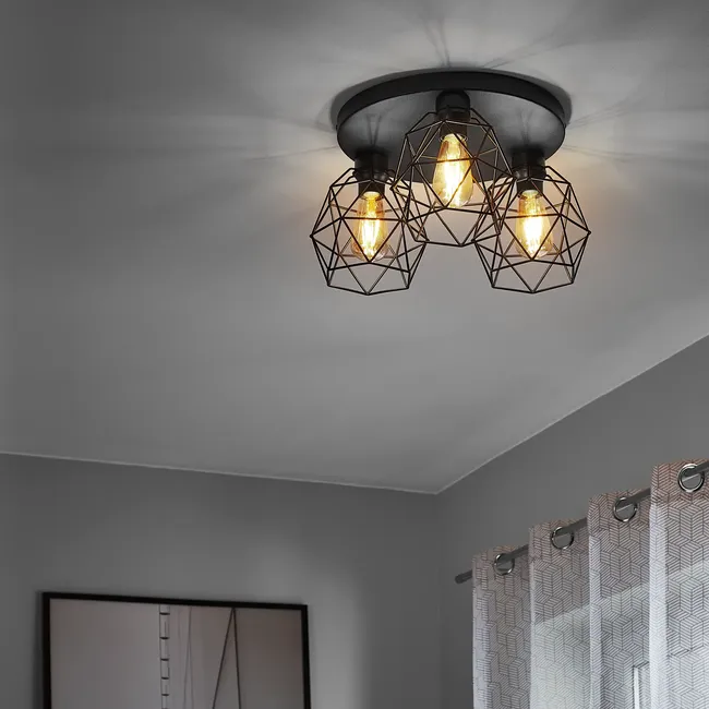 Lampa sufitowa Galaxy czarna 3 x E27 TK Lighting