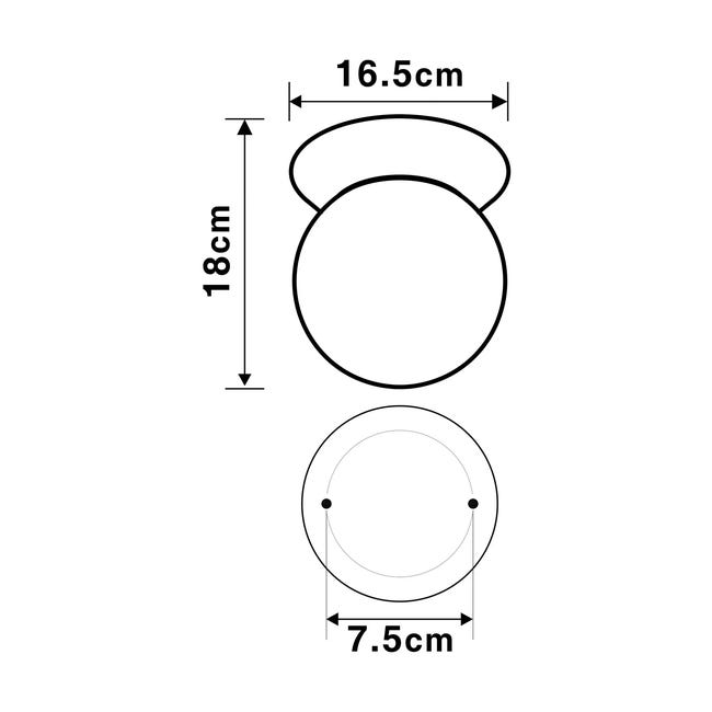Lampa sufitowa Inti IP44 20 cm chrom E27 Inspire