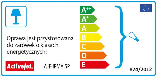 Lampa sufitowa Irma srebrna 5 x E27 Activejet