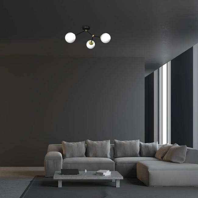 Lampa sufitowa Joy czarna 3 x E14 Milagro