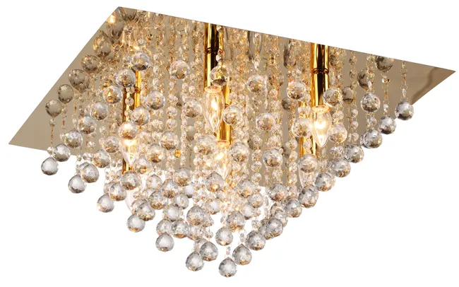 Lampa sufitowa Lancaster Crystal 7 x E14 złota  Reality