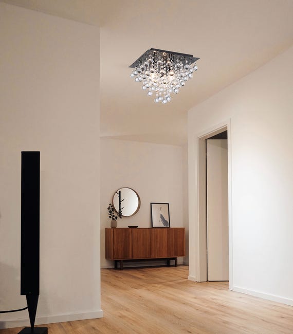 Lampa sufitowa Lancaster Crystal czarna 3 x E14 Reality