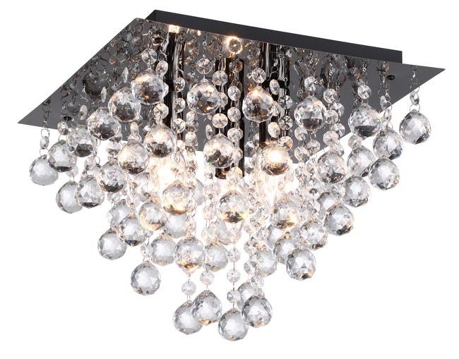 Lampa sufitowa Lancaster Crystal czarna 3 x E14 Reality