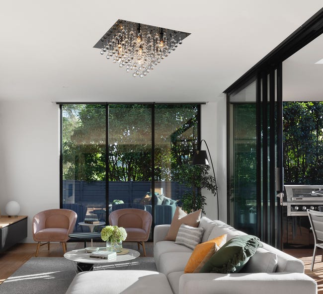 Lampa sufitowa Lancaster Crystal czarna 7 x E14 Reality