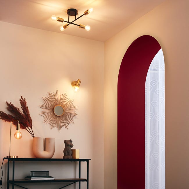 Lampa sufitowa Lina czarno-złota 4 x E27 Inspire