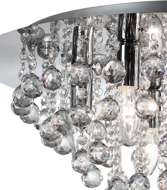 Lampa sufitowa London srebrna 7 x E14