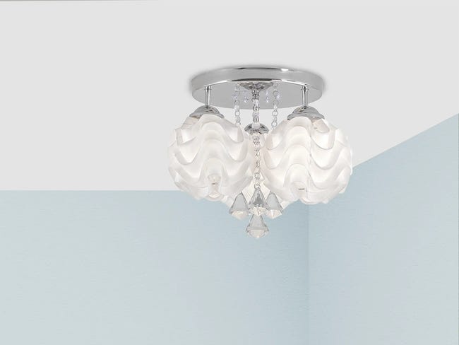 Lampa sufitowa Sada biała z chromem E14 Light Prestige