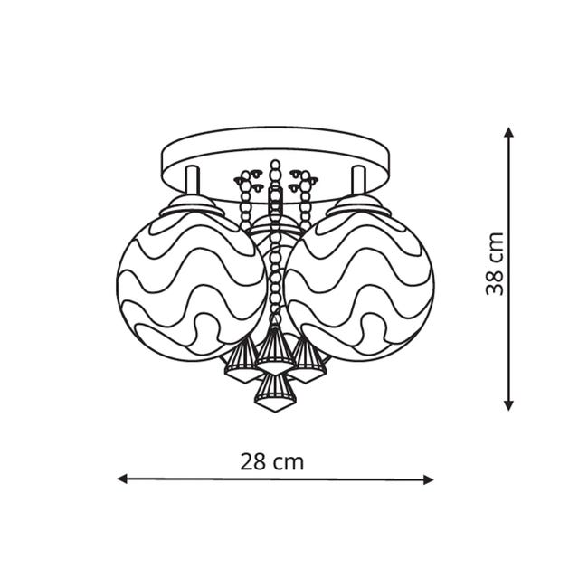 Lampa sufitowa Sada biała z chromem E14 Light Prestige