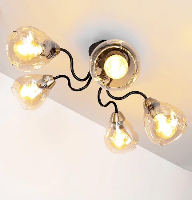Lampa sufitowa Unica czarno-złota 5 x E27 Candellux