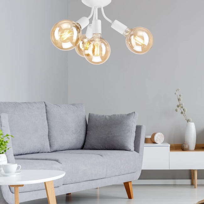 Lampa sufitowa Viggo biała 4 x E27 Lamkur