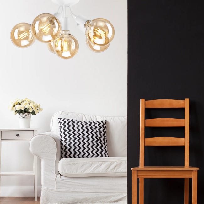 Lampa sufitowa Viggo biała 6 x E27 Lamkur