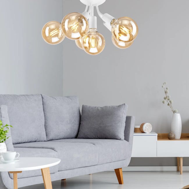 Lampa sufitowa Viggo biała 6 x E27 Lamkur