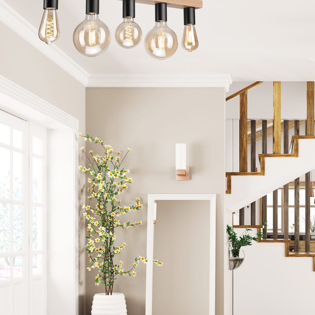 Lampa sufitowa Vito Oak dąb 5 x E27 Lamkur