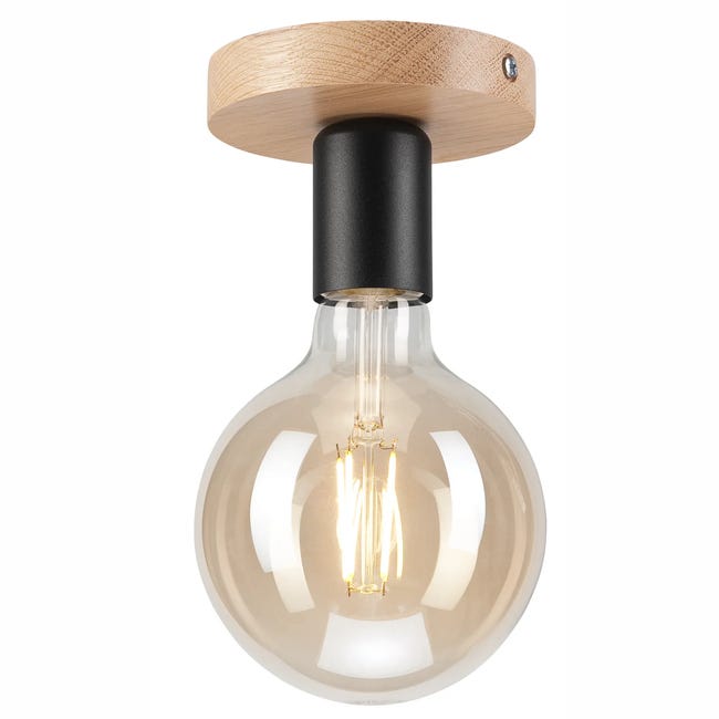 Lampa sufitowa Vito Oak dąb E27 Lamkur