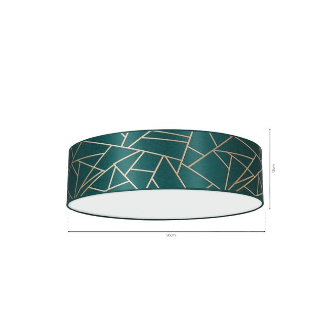 Lampa sufitowa Ziggy zielony 3 x E27 Milagro