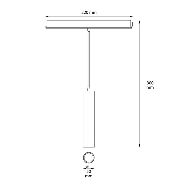 Lampa szynowa M-Line 1F czarna 800 lm DPM