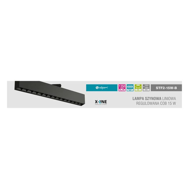 Lampa szynowa X-line czarna 1350 lm LED DPM
