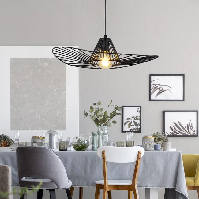 Lampa wisząca Abano czarna E27 Polux