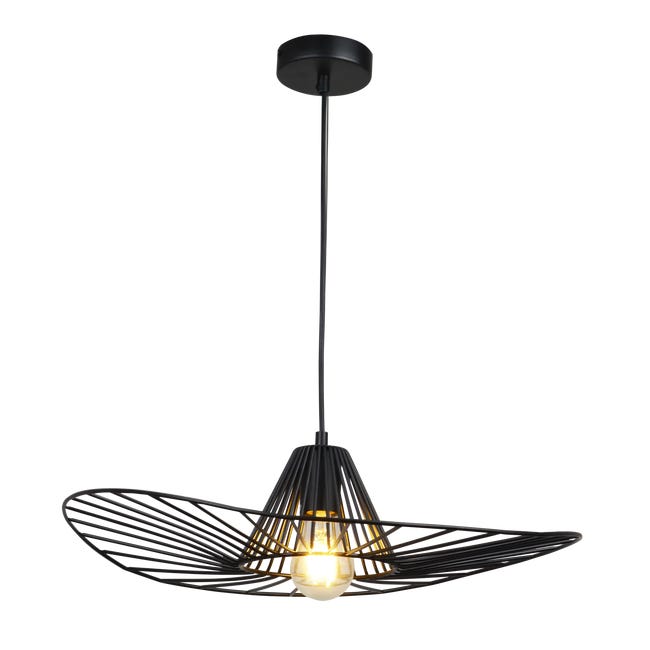 Lampa wisząca Abano czarna E27 Polux