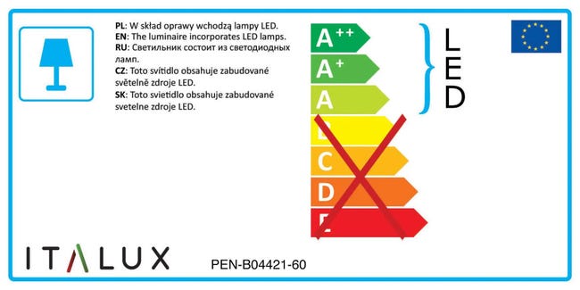 Lampa wisząca Adriana srebrna LED Italux