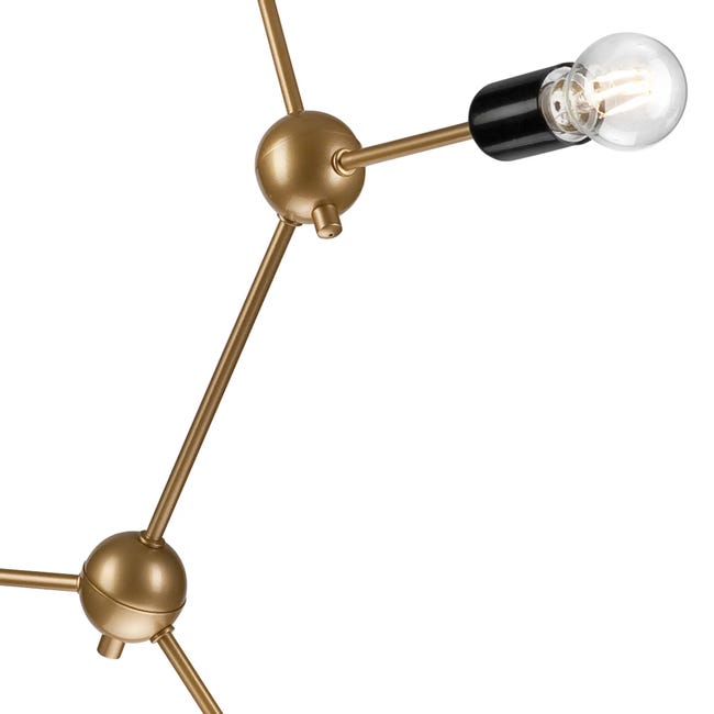 Lampa wisząca Alessia czarno-złota 3 x E27 Lamkur