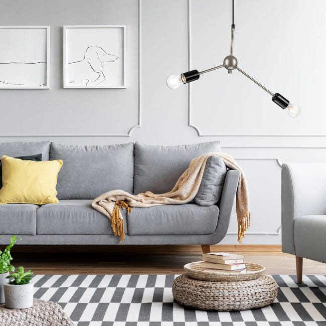 Lampa wisząca Alessia szara 2 x E27 Lamkur