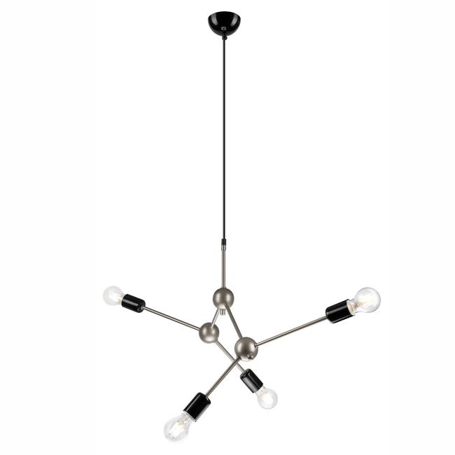 Lampa wisząca Alessia szara 4 x E27 Lamkur