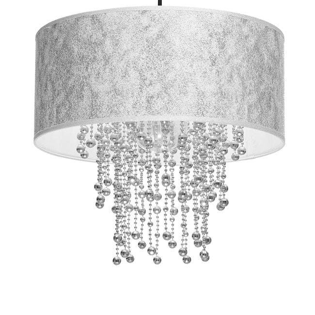 Lampa wisząca Almeria srebrna z kryształkami E27 Milagro