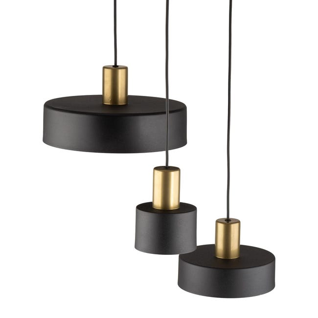 Lampa wisząca Alvaro czarno-złota 3 x E27 Tk Lighting