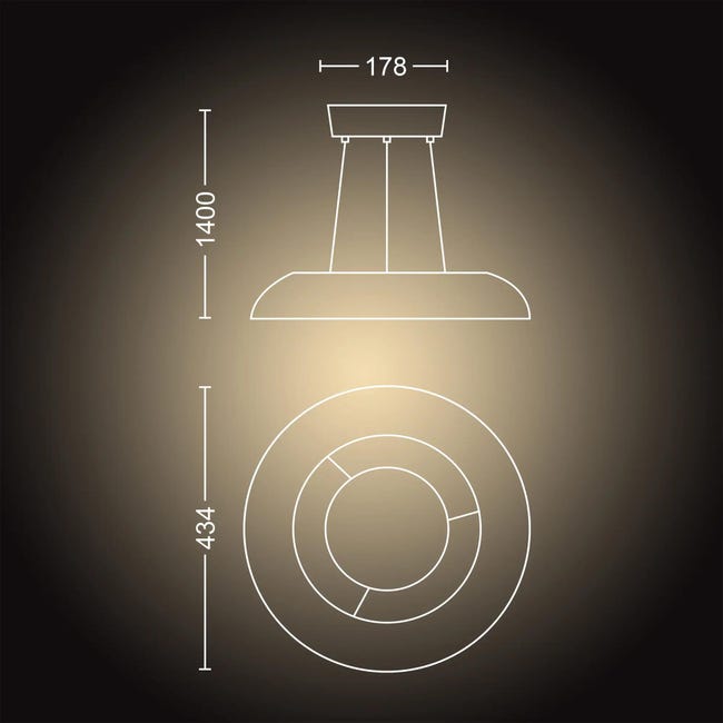 Lampa wisząca Amaze biała 3000 lm Philips Hue