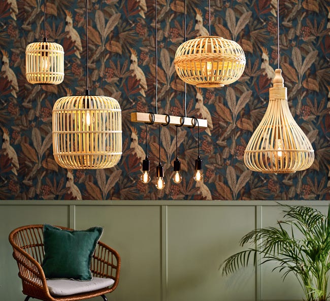 Lampa wisząca Amsfield Bambus E27 Eglo