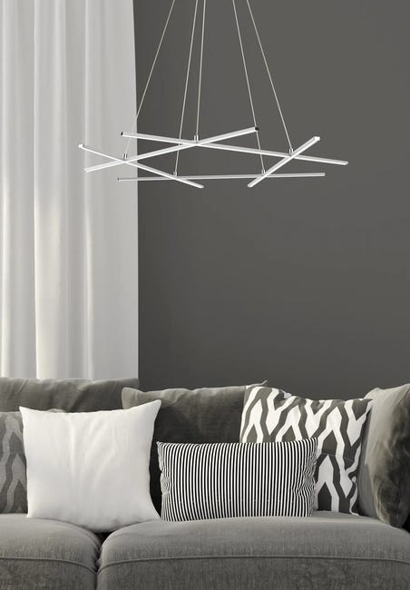 Lampa wisząca Andros srebrna 4200 lm LED Candellux