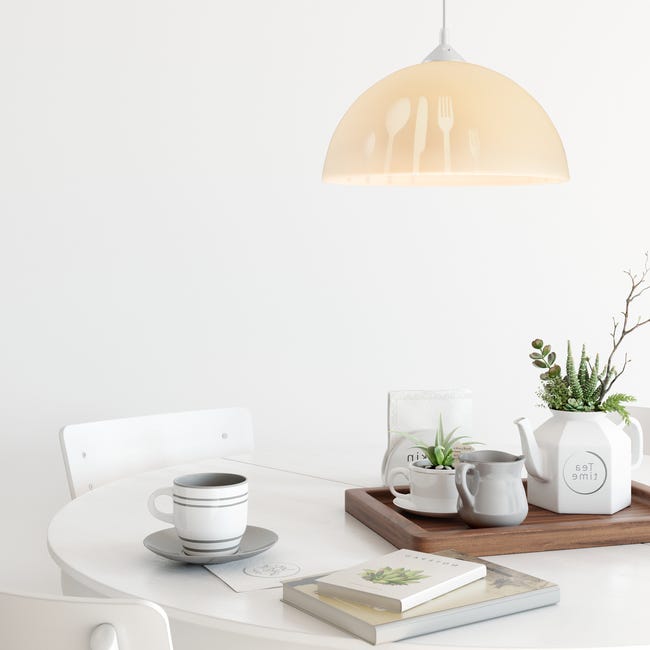 Lampa wisząca Apetite beżowa E27 Lamkur