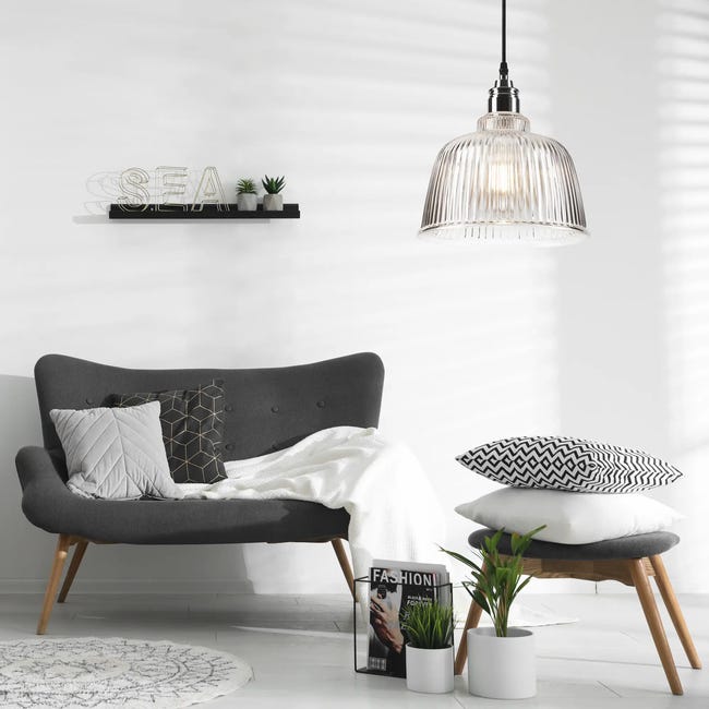 Lampa wisząca Asta srebrna E27 Lamkur