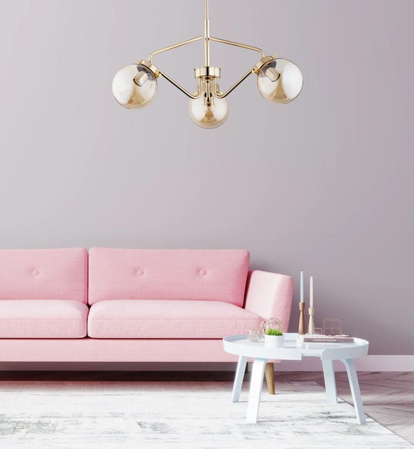 Lampa wisząca Barsum złoty 3 x E14 Alfa