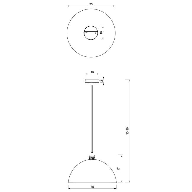 Lampa wisząca Beta czarny E27 Milagro