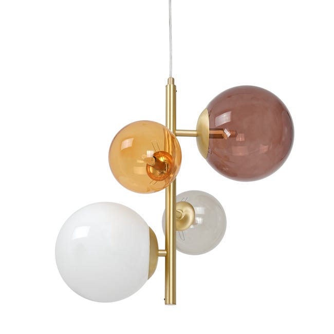 Lampa wisząca Bloom złota multicolor 4 x G9 Aldex